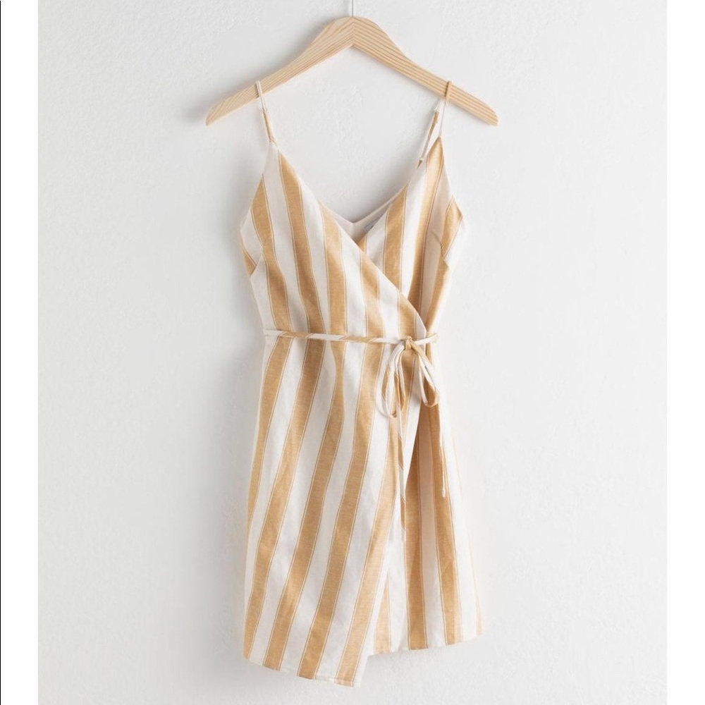 & Other Stories ~ Linen cotton blend wrap dress